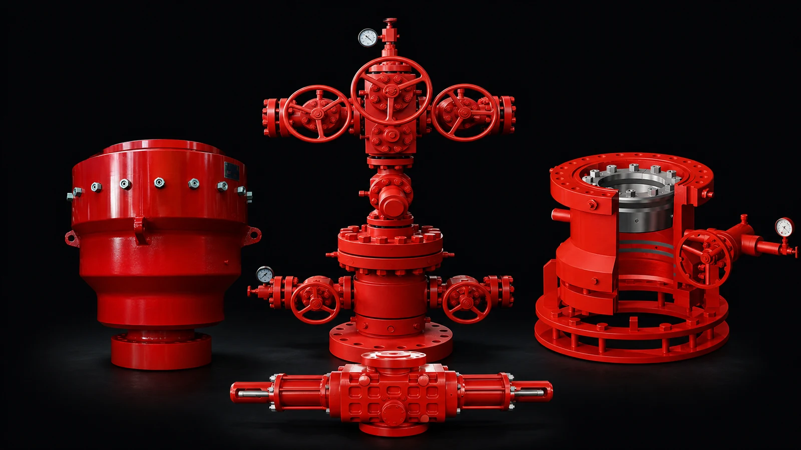 Wellhead tree, blowout preventer and wellhead control equipment
